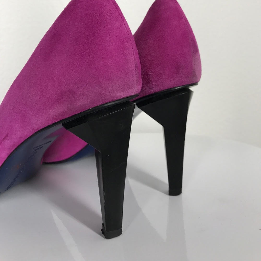 Rebecca Minkoff pink purple suede heels size 8.5 - Picture 3 of 4